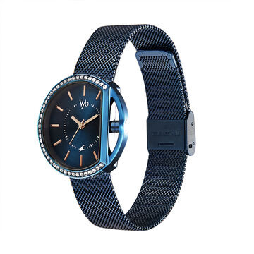 Fastrack Vyb Showstopper Quartz Analog Blue Dial Stainless Steel Strap Watch for Girls