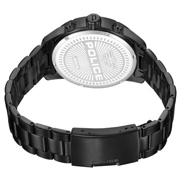 Police Quartz Multifunction Black Stainless Steel Strap for Men
