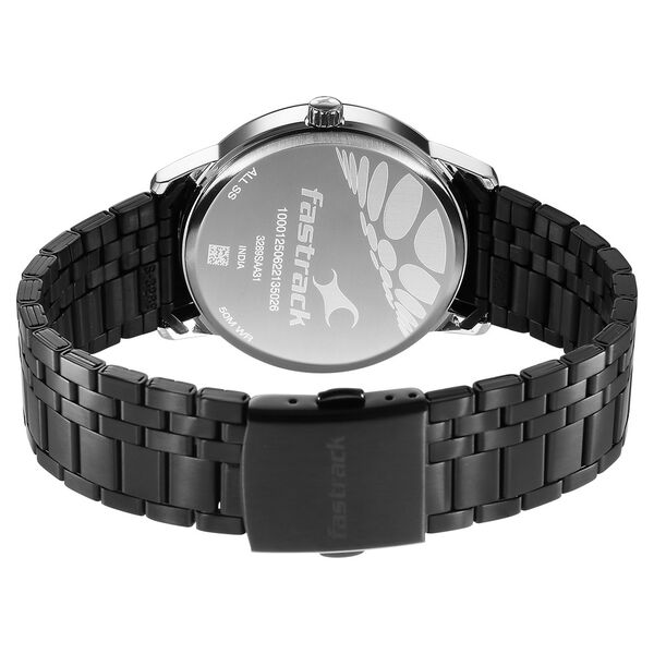 Fastrack Opulence Quartz Analog with Date Black Dial Stainless Steel Strap Watch for Guys - image number 5