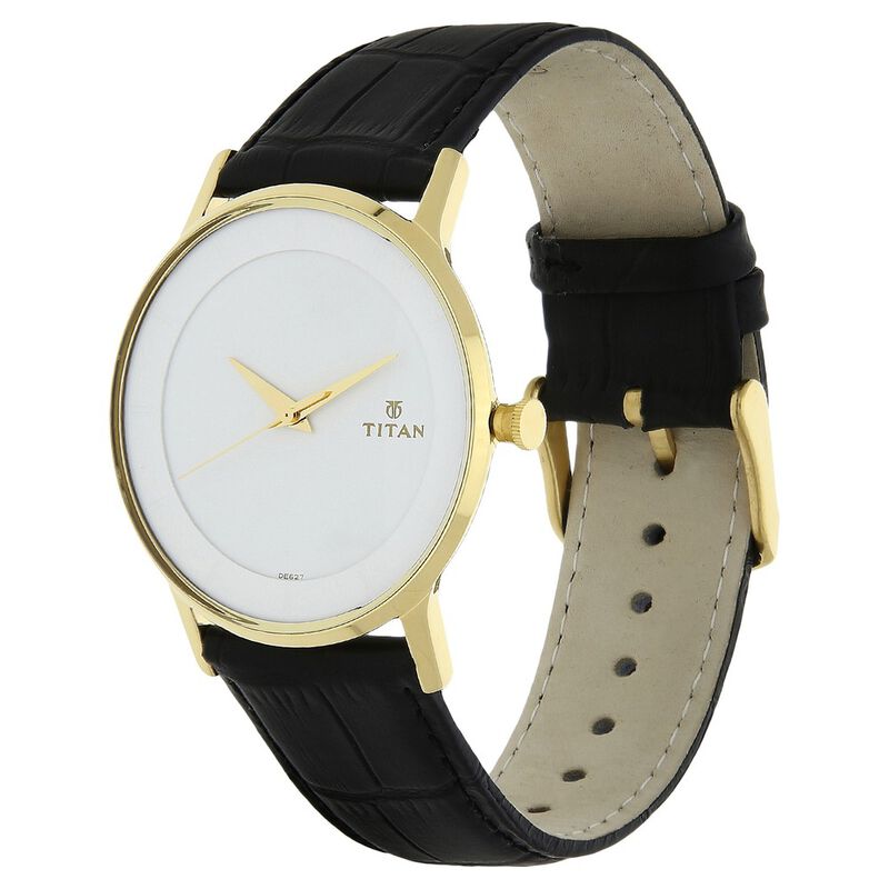 Titan Men Analog White Dial Leather Strap Watch for Men - image number 1