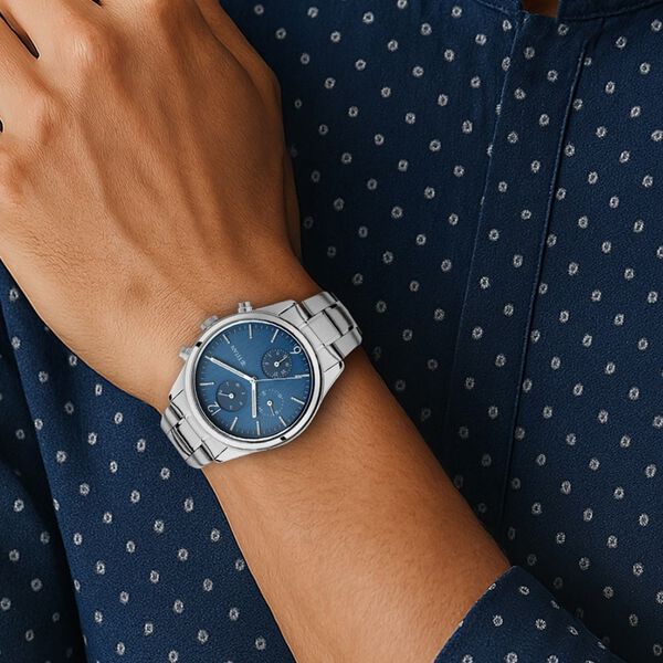 Titan Men's Metropolitan Charm: Men's Multifunctional Blue Watch with Metallic Accents - image number 5