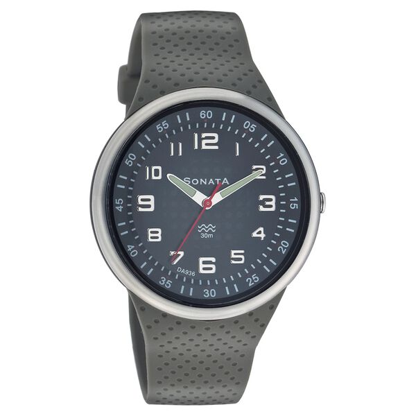 SF Quartz Analog Black Dial Plastic Strap Watch for Men - image number 0