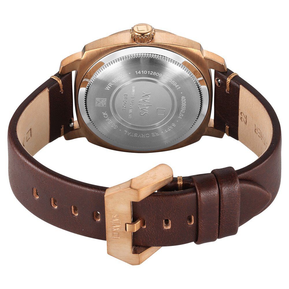 Buy Online Xylys Quartz Analog Brown Dial Brown Leather Strap