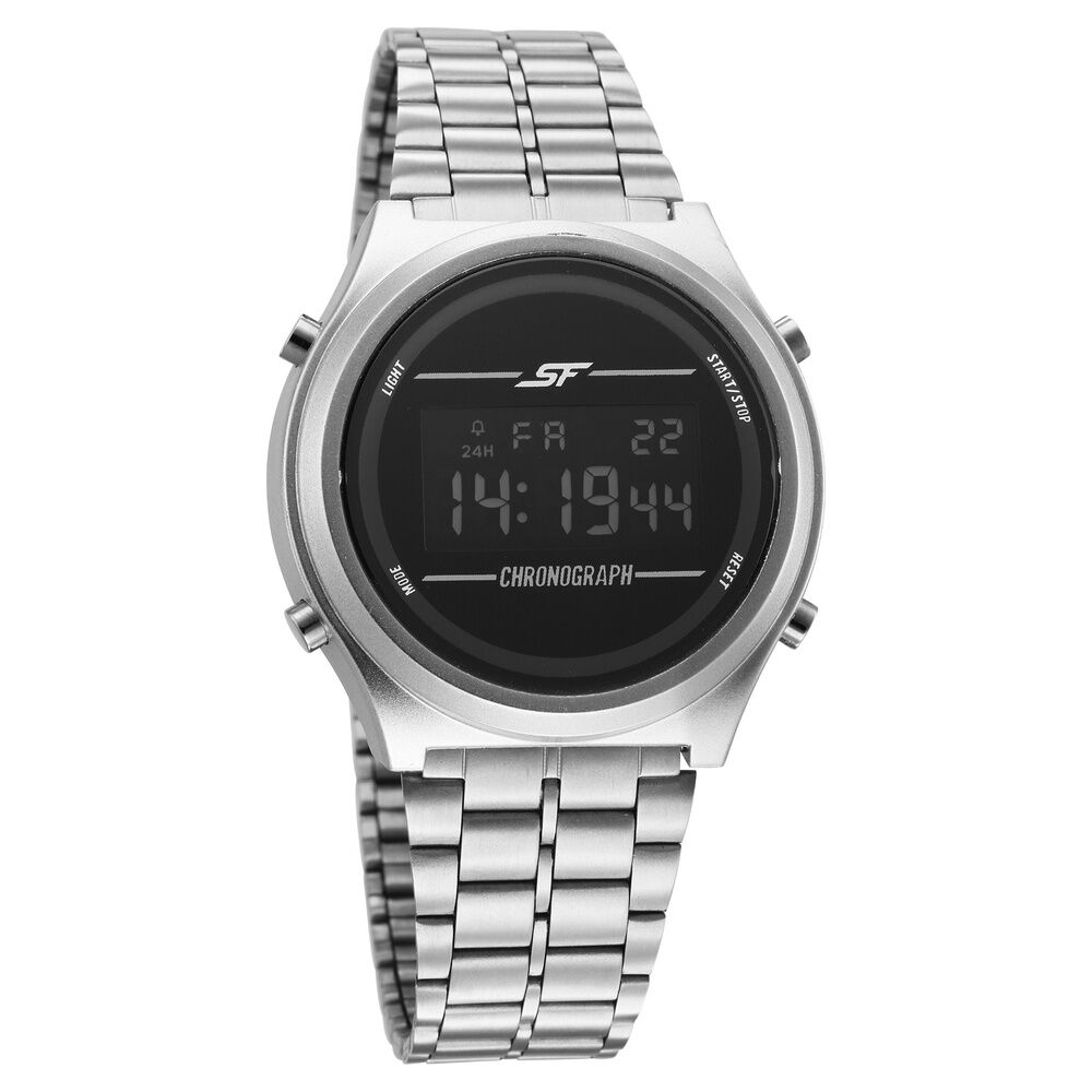 SF CirQle Digital Dial Silver Stainless Steel Strap Watch For Men-image-23