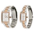 Titan Quartz Analog with Day and Date Silver Dial Stainless Steel Strap Watch for Couple - image number 1