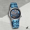 Fastrack Exuberant Quartz Analog Black Dial Metal Strap Watch for Guys
