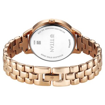 Titan Neo Quartz Analog Grey Dial Rose Gold Metal Strap Watch For Women