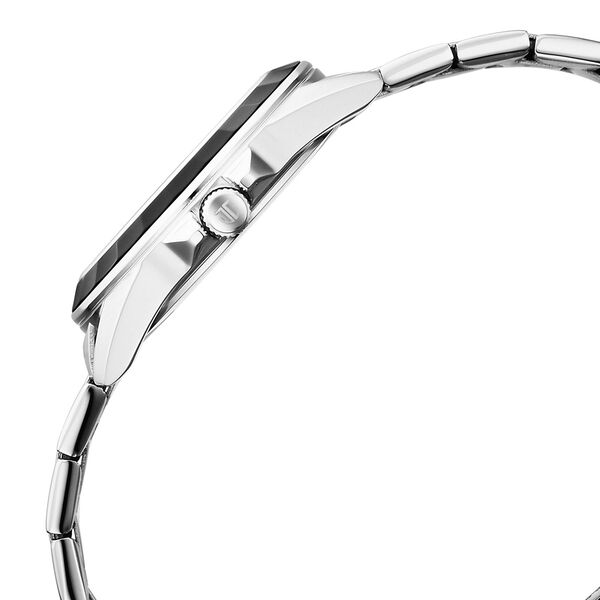 Titan Glamour Quartz Multifunction Black Dial Silver Stainless Steel Strap Watch For Women - image number 3