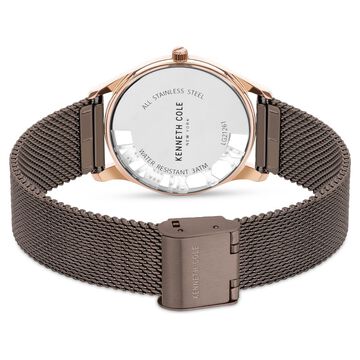 Kenneth Cole Quartz Analog Brown Dial Stainless Steel Strap Watch for Women