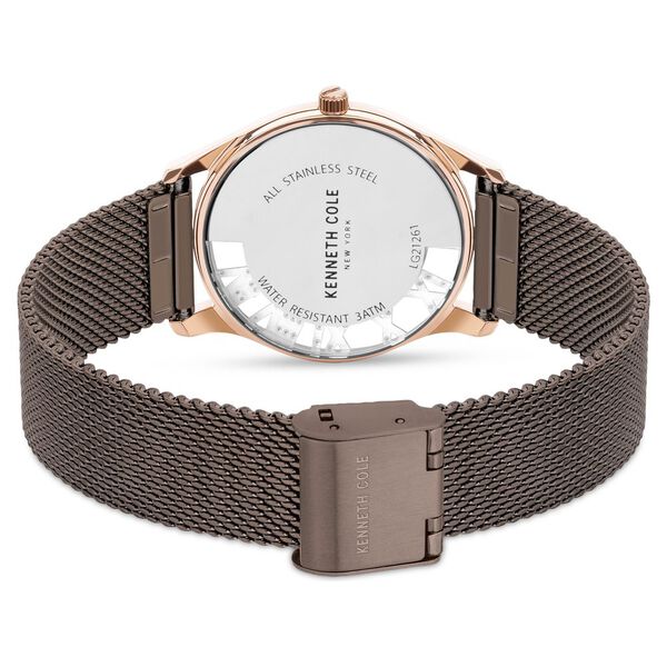 Kenneth Cole Quartz Analog Brown Dial Stainless Steel Strap Watch for Women - image number 2