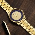 Sonata Traditional Essentials Quartz Analog Multicoloured Dial Golden Metal Strap Watch For Men - image number 0