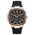 Cerruti 1881 Quartz Chronograph Black Dial Black Silicone Strap Watch For Men - image number 0
