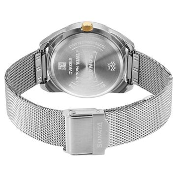 Sonata Unveil Quartz Multifunction Blue Dial Stainless Steel Strap Watch for Women