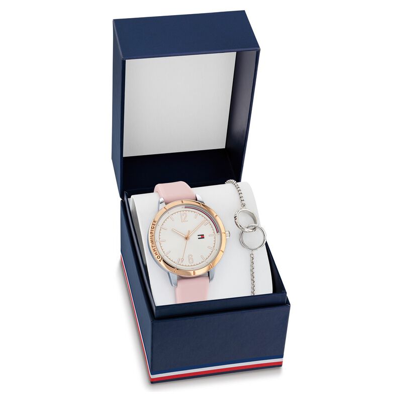 Tommy Hilfiger Quartz Analog White Dial Silicone Strap Watch for Women - image number 0