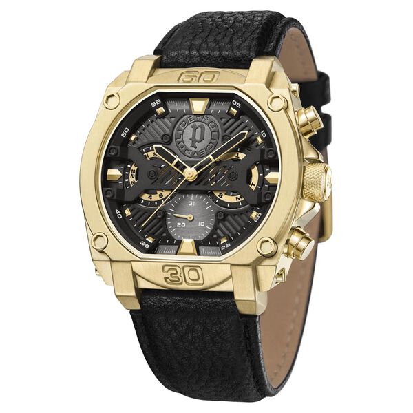 Police Quartz Multifunction Grey Dial Leather Strap Watch for Men - image number 1