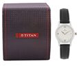 Titan Karishma Silver Dial Analog with Date Leather Strap Watch for Women - image number 4