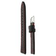 22 mm Black Genuine Leather Strap for Men - image number 2