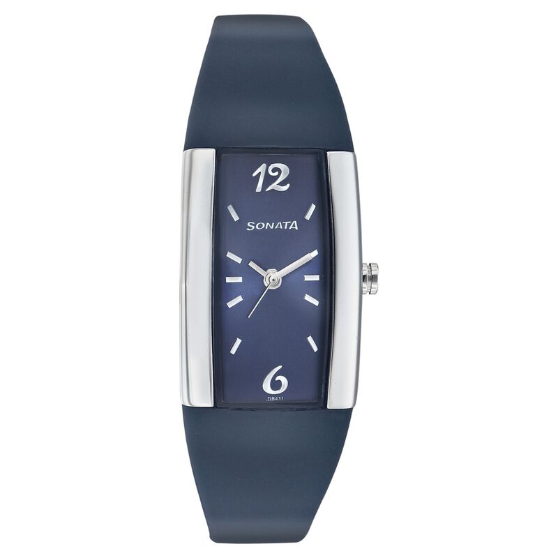 Sonata Quartz Analog Blue Dial Strap Watch for Women