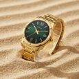 Titan Karishma Quartz Analog Green Dial Golden Stainless Steel Strap Watch For Men - image number 0