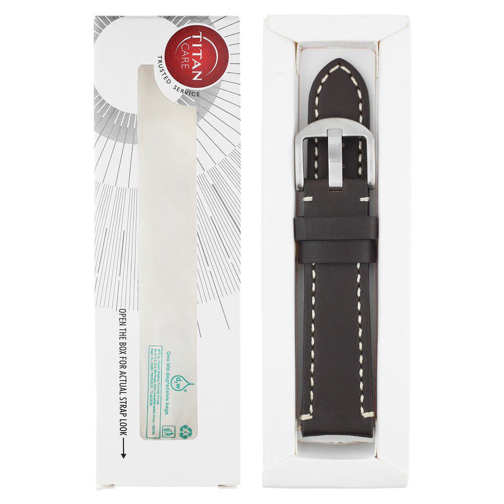 Buy Online 22 mm Brown Genuine Leather Straps for Men 1001331822s p Titan