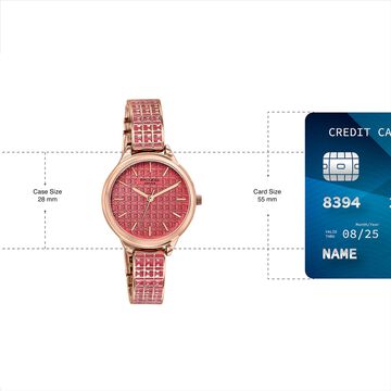 Poze By Sonata Quartz Analog Pink Dial Two Toned Metal Strap Watch For Women