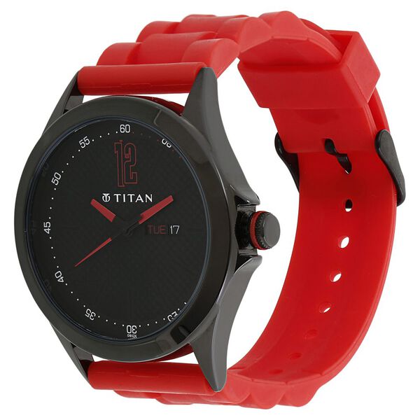 Titan Analog with Day and Date Black Dial Metal Strap watch for Men - image number 1