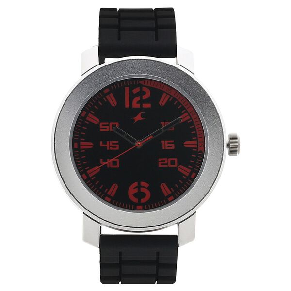 Fastrack Quartz Analog Black Dial Plastic Strap Watch for Guys - image number 0
