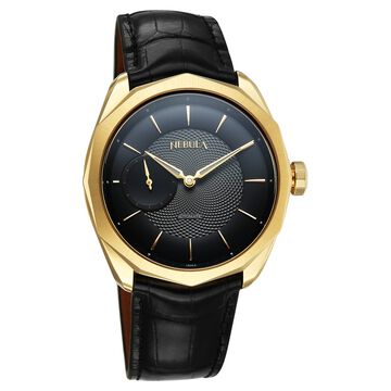 Titan Nebula Genesis 18 KT Gold Automatic Bicolour Dial Leather Strap Watch For Men