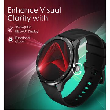 Fastrack Revoltt FR2 with 3.50 cm UltraVU Display, Advanced Blazing Fast UI, Working Crown, IP68 Smartwatch
