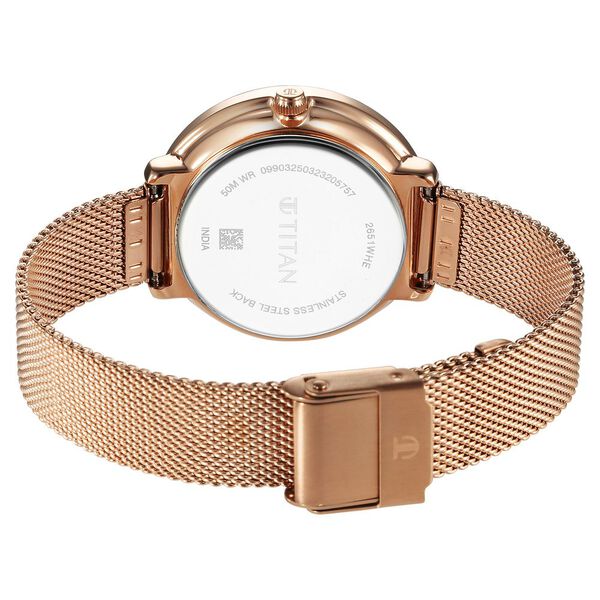 Titan Workwear Mother Of Pearl Dial Analog with Date Stainless Steel Strap watch for Women - image number 4