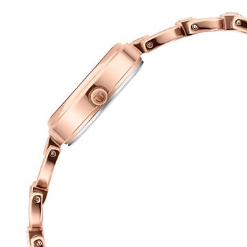 Titan Lagan Brown Dial Analog Metal Strap Watch for Women