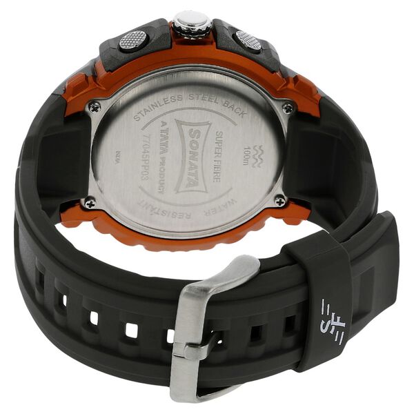 SF Quartz Analog Digital Grey Dial Plastic Strap Watch for Men - image number 3
