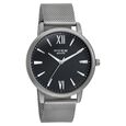 Sonata Poze Quartz Analog Black Round Dial Grey Mesh Strap Watch For Men - image number 2