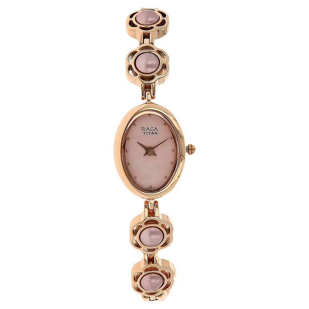Buy Online Titan Raga Aurora Pink Dial Women Watch With Metal Strap nq2511wm07 Titan