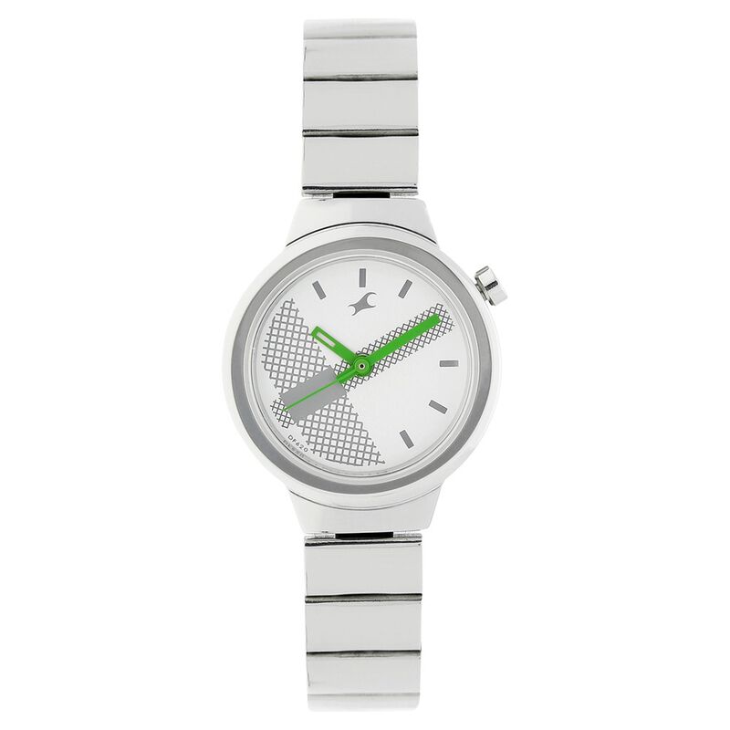 Fastrack Checkmate Quartz Analog Off White Dial Stainless Steel Strap Watch for Girls - image number 0