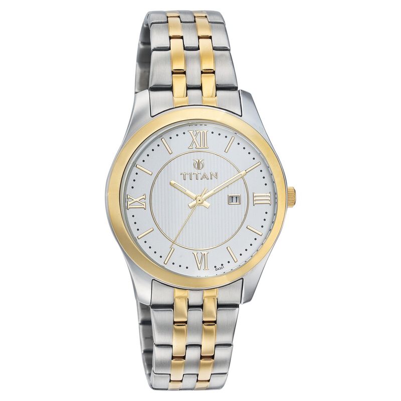 Titan Quartz Analog with Date White Dial Watch for Men
