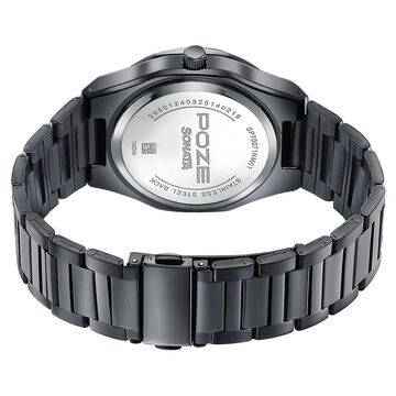 Sonata Poze Quartz Analog Black Dial Black Colour Stainless Steel Strap Watch For Men