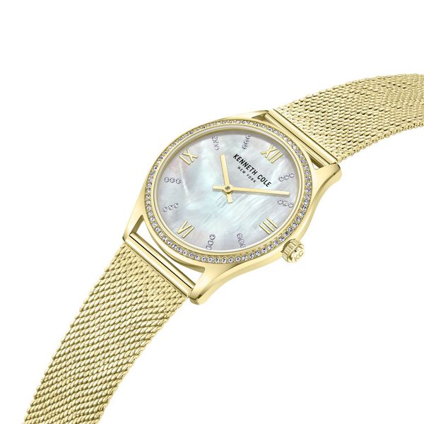 Kenneth Cole Quartz Analog Mother Of Pearl Dial Stainless Steel Strap Watch For Women - image number 3