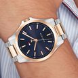 Tommy Hilfiger Quartz Analog Blue Dial Two Toned Stainless Steel Strap Watch For Men - image number 3