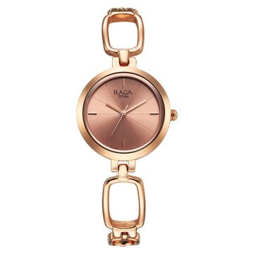 Titan Raga Rose Gold Dial Watch for Women