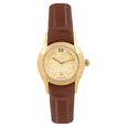 Xylys Swiss Analog Black Leather Strap and Black Dial Watch For Women