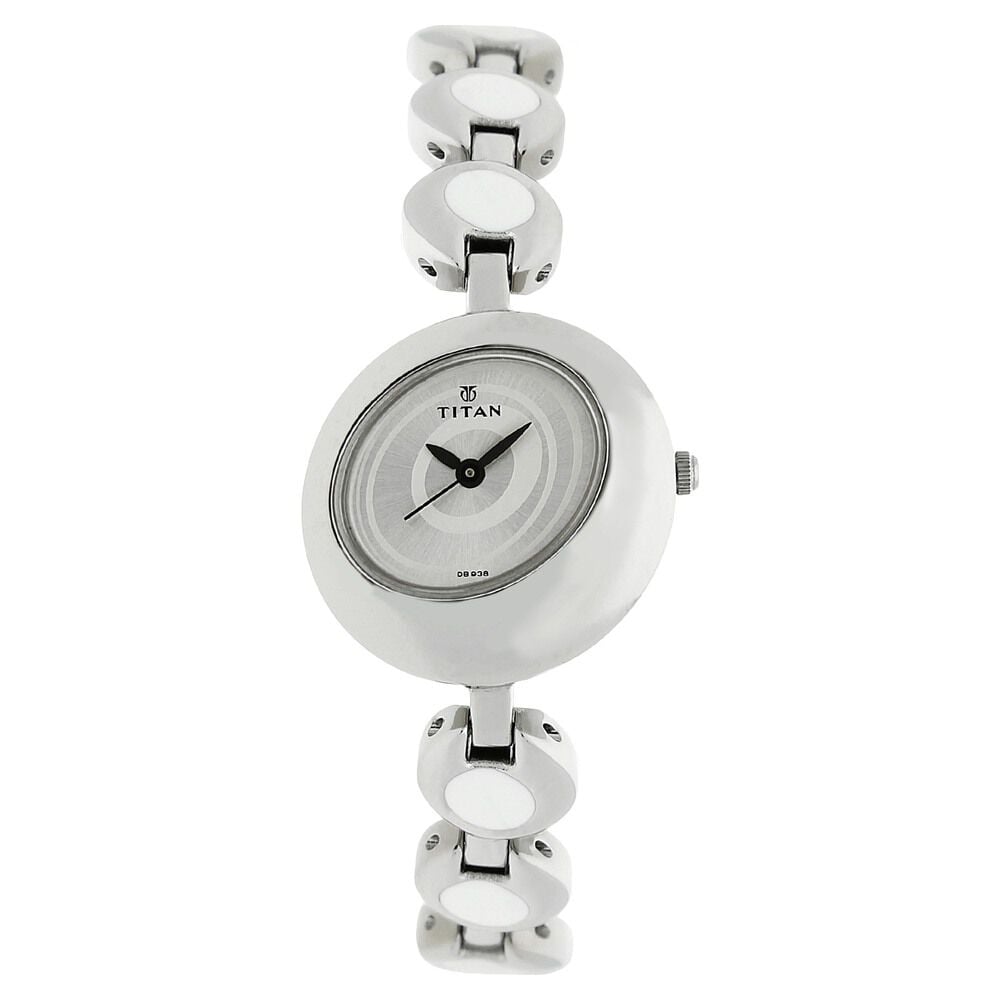 Buy Online Titan Quartz Analog Silver Dial Metal Strap Watch for