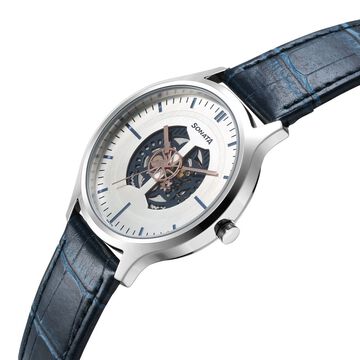 Sonata Unveil Quartz Multifunction Silver Dial Leather Strap Watch for Men