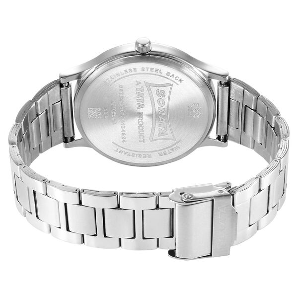 Sonata Aspire Quartz Analog Green Dial Stainless Steel Strap Watch for Men - image number 3