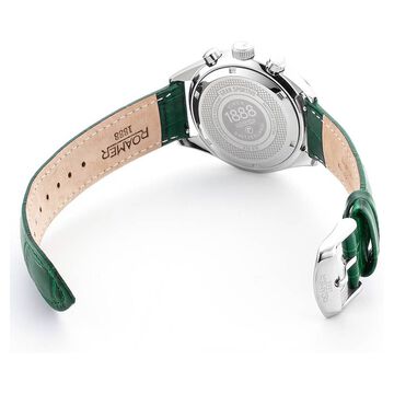 Roamer Gran Sportivo Quartz Chronograph With Date Green Dial Silver Stainless Steel Strap Watch For Men