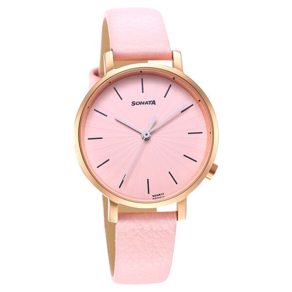 Leather Strap Watch Sonata Wrist Watch Ladies Buy Online Sonata