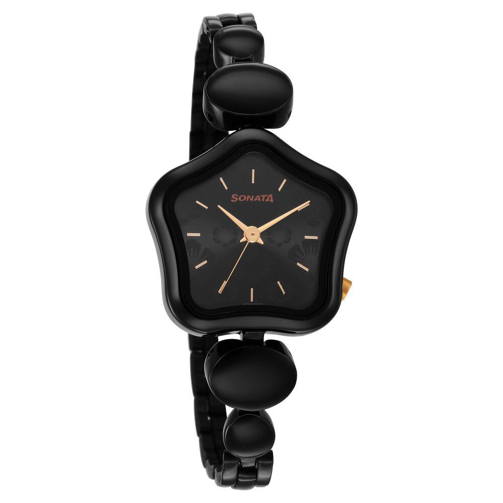 Sonata on sale black dial