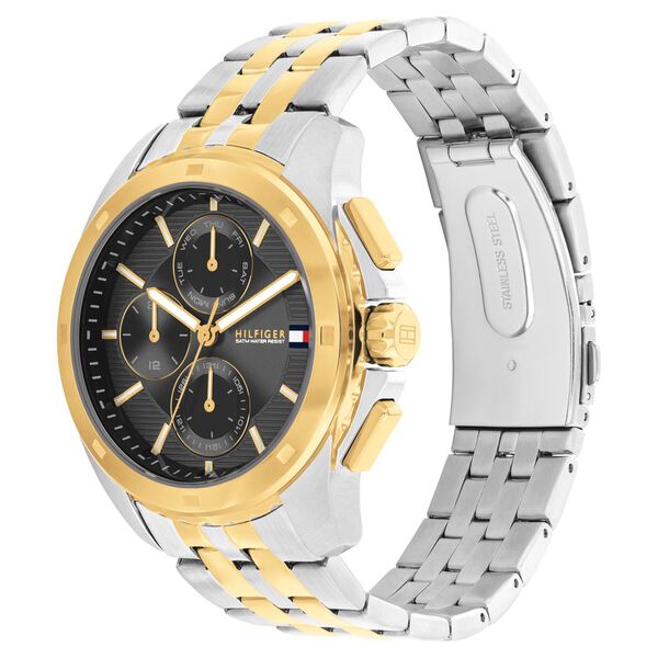 Tommy Hilfiger Quartz Multifunction Grey Dial Two Toned Stainless Steel Strap Watch for Men - image number 1