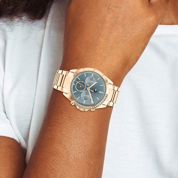 Tommy Hilfiger Quartz Multifunction Blue Dial Stainless Steel Strap Watch for Women - image number 3