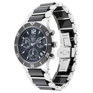 Xylys Swiss Analog Stainless Steel Black Dial Watch for Men